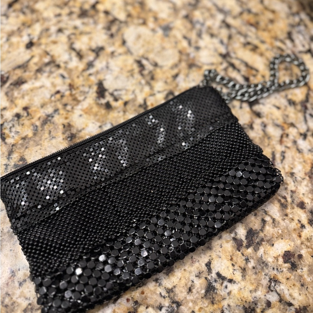 Black Sequin Clutch Bag, purse, evening bag, wristlet